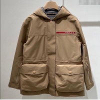 Luxury Cheap Prada LR-MX2 Coat PR090408 Khaki 2025