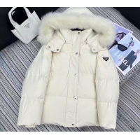 Super Quality Prada Down Jacket PR090405 White 2025