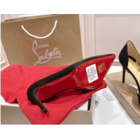 Good Quality Christian Louboutin Iriza Pumps 8.5cm in Satin Black 1030121