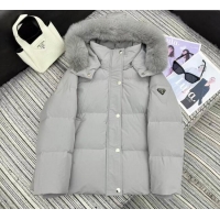 Most Popular Prada Down Jacket PR090405 Grey 2025