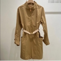 Super Quality Prada Cotton Shirt Dress PR090431 Beige 2025