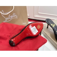 Shop Cheap Christian Louboutin Me Dolly Strass Heel Slides Sandal 5.5cm Black 1030136