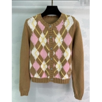 Luxury Discount Prada Wool Cardigan PR091913 Brown 2025