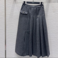 Super Quality Prada Wool Blend Skirt PR091919 Grey 2025