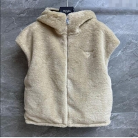 Shop Discount Prada Wool Nylon Reversible Vest PR091958 Brown/Beige 2025