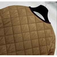 Luxury Discount Prada Quilted Cotton-Padded Jacket Brandy PR091963 Brown 2025