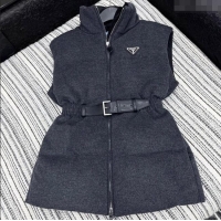 Famous Brand Prada Wool Down Vest PR091979 Grey 2025