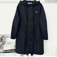 Super Quality Prada Nylon Coat PR101402 Black 2025