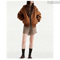 Shop Best Price Prada Quilted Cotton Jacket PR101503 Brown 2025