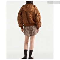 Luxury Cheap Prada Quilted Cotton Jacket PR101503 Black 2025