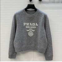 Famous Brand Prada Cashmere Sweater PR101504 Grey 2025