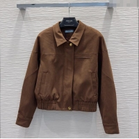 Good Looking Prada Suede Jacket PR110618 Brown 2025