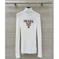Top Quality Prada Wool Sweater PR111529 White 2025