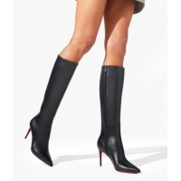 Purchase Christian Louboutin Kate Botta High Heel Boots 10cm in Suede Black 1030161
