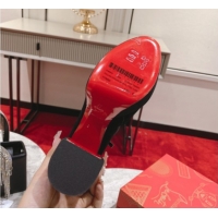 Pretty Style Christian Louboutin Loo Booty Platform Ankle Boots 13cm in Suede Black 1030169