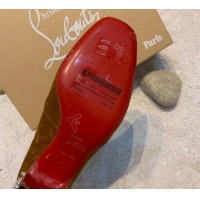 Charming Christian Louboutin Study Heel Ankle Boots 5.5cm in Suede Brown 1030173