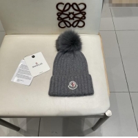Luxury Cheap Moncler Wool Hat M103006 Deep Grey 2025