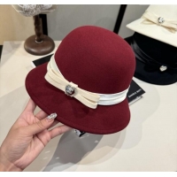Super Quality Chanel Wool Hat CH103017 Deep Red 2025