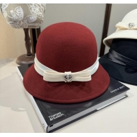 Super Quality Chanel Wool Hat CH103017 Deep Red 2025