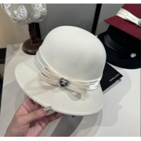 Luxury Discount Chanel Wool Hat CH103019 White 2025