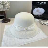 Top Quality Chanel Wool Hat CH103020 White 2025