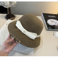Luxury Discount Chanel Wool Hat CH103022 Brown 2025