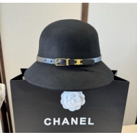 Luxury Discount Celine Wool Hat C103014 Black 2025