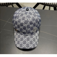 Buy Fashionable Gucci GG Canvas Baseball Hat with Strass GG111103 Dark Blue 2025