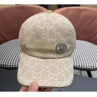 Good Product Gucci GG Canvas Baseball Hat with Strass GG111103 Beige 2025