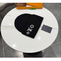 Luxury Cheap Louis Vuitton Knit Hat LV111101 Black 2025