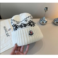 Good Looking Moncler Knit Hat ML111102 White 2025