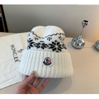 Good Looking Moncler Knit Hat ML111102 White 2025