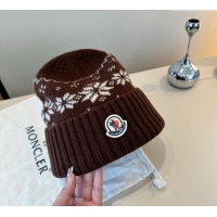 Original Cheap Moncler Knit Hat ML111102 Brown 2025