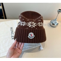 Original Cheap Moncler Knit Hat ML111102 Brown 2025
