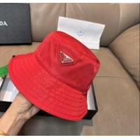 Grade Quality Prada Nylon Bucket Hat P103107 Red 2025