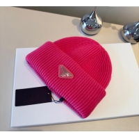 Super Quality Prada Knit Hat PR111101 Dark Pink 2025