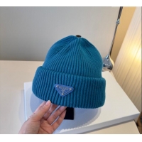 Best Price Discount Prada Knit Hat PR111101 Blue 2025