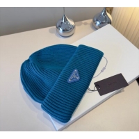 Best Price Discount Prada Knit Hat PR111101 Blue 2025