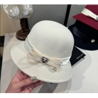 Well Crafted Chanel Wool Bucket Hat with Heart CH111104 White 2025