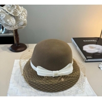 Well Crafted Chanel Wool Bucket Hat with Mesh CH111107 Brown 2025
