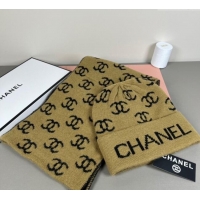 Inexpensive Chanel CC Allover Hat and Scarf Set CH111108 Green 2025