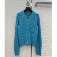 Famous Brand Loewe Knit Cardigan L090228 Blue 2025