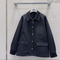 Market Sells Loewe Cotton Jacket LW101501 Black 2025