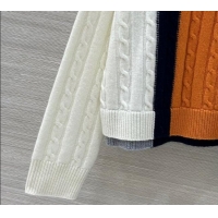 Original Cheap Loewe Cashmere Patchwork Sweater 1015 White 2025