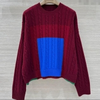 Super Quality Loewe Cashmere Patchwork Sweater 1015 Red 2025