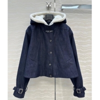 Super Quality Loewe Denim Padded Jacket LW110601 Blue 2025