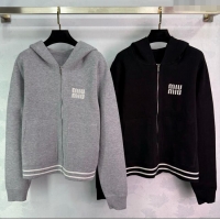 Buy Inexpensive Miu Miu Wool Jacket 0814 Grey/Black 2025