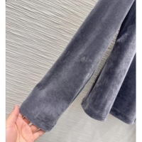 Reasonable Price Miu Miu Velvet Sweatshirt 0814 Grey 2025