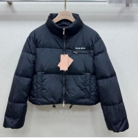 Luxury Discount Miu Miu Down Jacket 0814 Black 2025
