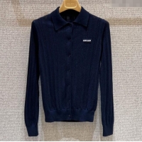 Classic Specials Miu Miu Cashmere Cardigan 0814 Dark Blue 2025